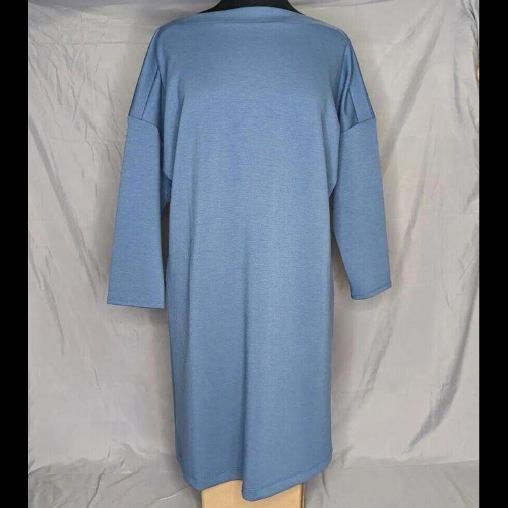 New Women’s Forcynthia Blue Sheath Career Formal 3/4  Sleeve Dress Size Large